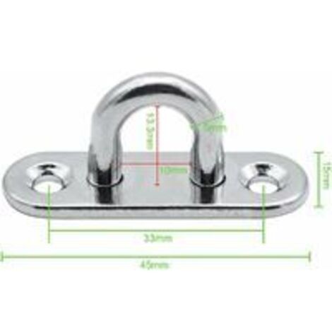 12 Pièces Platine Oeil INOX M5 Mousqueton Platine Ancrage INOX 304 12 Pièces Platine Oeil INOX M5 Mousqueton Platine Ancrage INOX 304