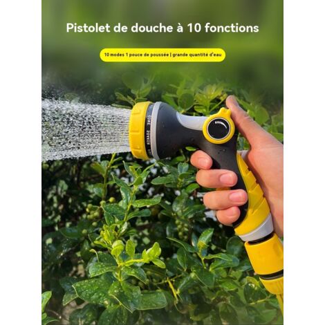 Pistolet pulvérisateur de jardin domestique avec buse multifonction pour arrosage et lavage de voiture (1/4)