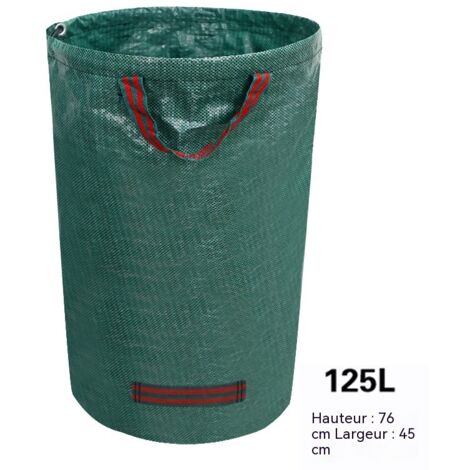 Sac de ramassage de feuilles pour jardinage sac à déchets végétaux tissé PP imperméable sac de rangement pour débris (1/4)