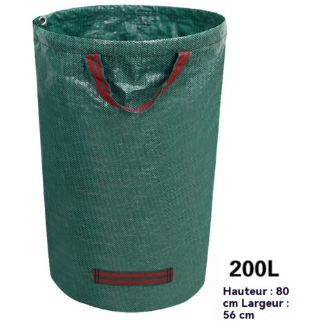 Sac de ramassage de feuilles pour jardinage sac à déchets végétaux tissé PP imperméable sac de rangement pour débris (1/4)