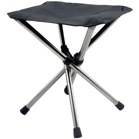tabouret extensible et pliable exterieur portable en acier inoxydable pour camping et peche grande taille (1/5)