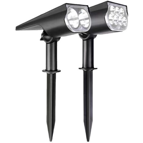 projecteur solaire a piquet exterieur pour jardin et pelouse etanche lampe de decoration et dambiance pour arbres lumiere blanche