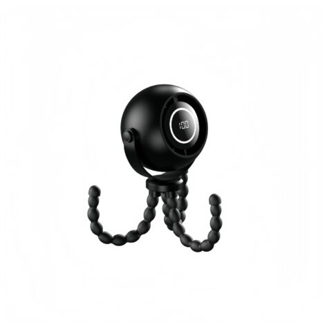 ventilateur pour poussette de bébé nouveau modèle 2026 silencieux avec veilleuse usb portable pour extérieur ventilateur pieuvre couleur noir (1/4)