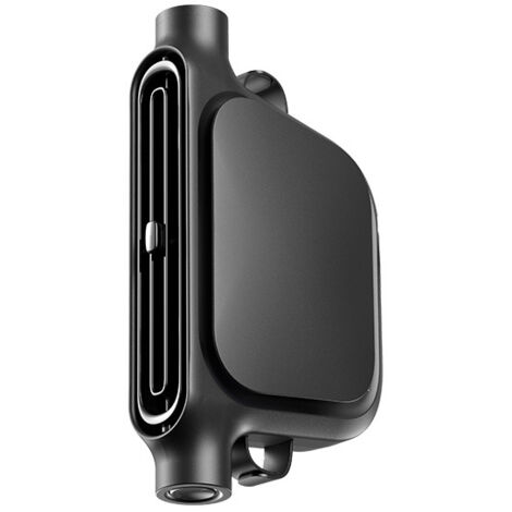ventilateur de voiture pour siège arrière modèle 2026 créatif rechargeable par usb grand débit d air fixation par bande velours 3 vitesses dimensions 192 mm x 118 mm x 50 mm couleur noir (1/5)