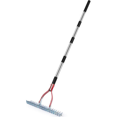 râteau pour pelouse et chaume très populaire râteau multifonction en acier inoxydable outil de jardinage râteau pour herbe sèche de cour et jardin