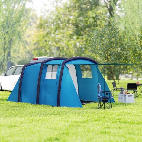 Tente familiale gonflable 4 à 6 personnes, 4 saisons, imperméable, coupe- vent, installation rapide, idéale pour le camping Tente familiale gonflable 4 à 6 personnes, 4 saisons, imperméable, coupe- vent, installation rapide, idéale pour le camping