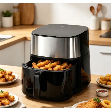 Friteuse sans huile Aigostar 2000W 8L, structure en acier inoxydable, commande tactile intelligente, cuisson multifonction, parfaite pour la cuisine maison, robuste et pratique (1/3)