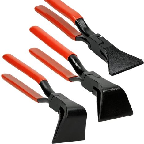 Spengler Lot De 3 Pinces à Plier, Pince à Tôle, Droite à 0°, Coudée à 45° et 90, Longueur 280 mm, Largeur de Mâchoire 60mm, Acier au Carbone noir Bruni, Outil de Couvreur Spengler (1/5)