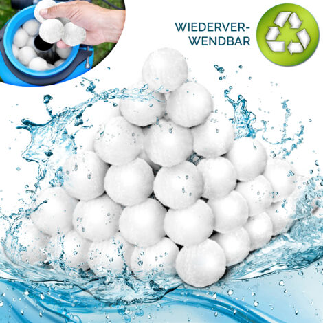 Tillvex – Balles filtrantes pour piscine 700g – Remplace 25kg de sable – Filtration 3D efficace – Polyéthylène 100% recyclable
