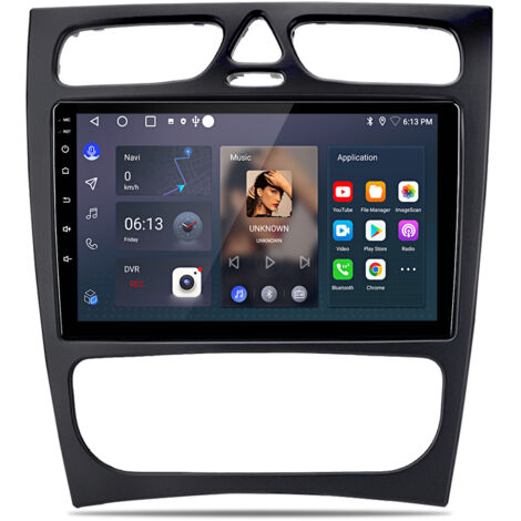 Autoradio Hexinex Pour Mercedes-Benz CLK W209 W203 Android 14 CarPlay 2+64GB