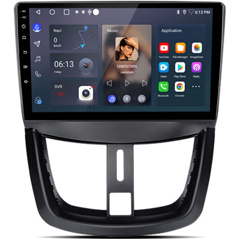 Autoradio Hexinex Pour Peugeot 207 CC 2006-2015 Android 14 CarPlay 2+64GB