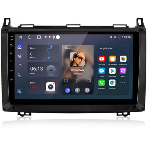 Autoradio Hexinex Pour Mercedes-Benz Classe A B Vito W169 W639 W245 Android 14 CarPlay 2+64GB
