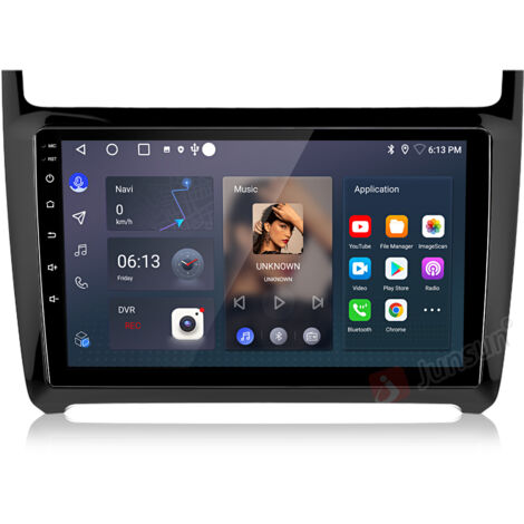 Hexinex Autoradio 9" carPlay DAB+ Android 15 2+64 Go avec GPS Wi-Fi RDS et Bluetooth pour VW Polo 6R 6C 2008–2020