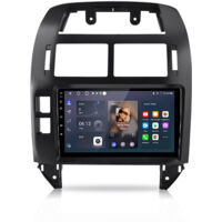 Hexinex Autoradio Android 15 carPlay 9 pouces 2+64 Go pour VW Polo 9N 2001–2009 Navigation GPS Wi-Fi Bluetooth FM RDS Commandes au volant