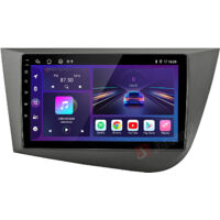 Hexinex Autoradio Octa-Core Android 15 6+128 Go 9 pouces avec carPlay GPS RDS FM commandes au volant et Wi-Fi Pour Seat Leon 2 MK2 2005-2012