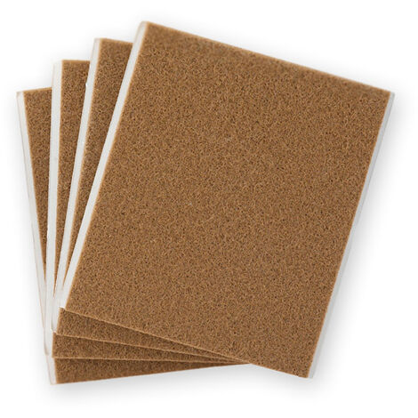PACK 4 FIELTROS MARRON SINTETICO ADHESIVO 100x85mm PLASFIX INOFIX (1/2)