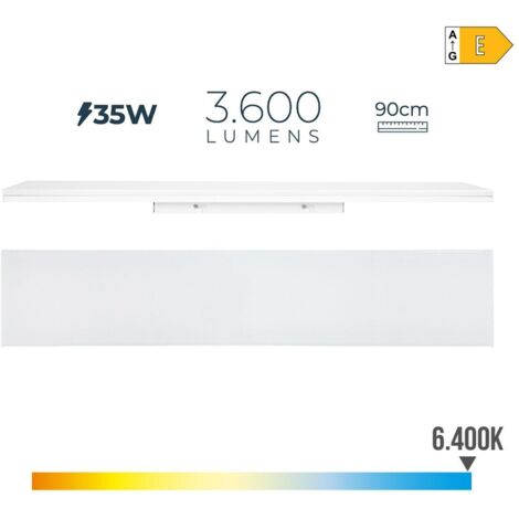 Regleta led 35w 6400k luz fria 3600lm 12x90x4,5cm edm (1/4)
