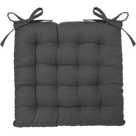 Cojin para silla estilo galleta color gris oscuro 38x38cm