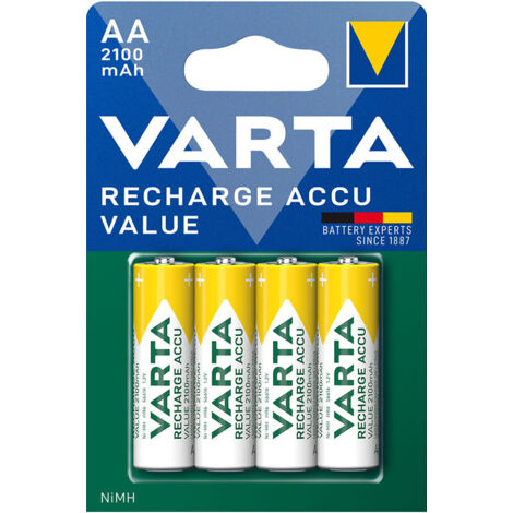 Pila recargable Accu AA LR06, 2100mAh, pack de 4 unidades  VARTA 38623
