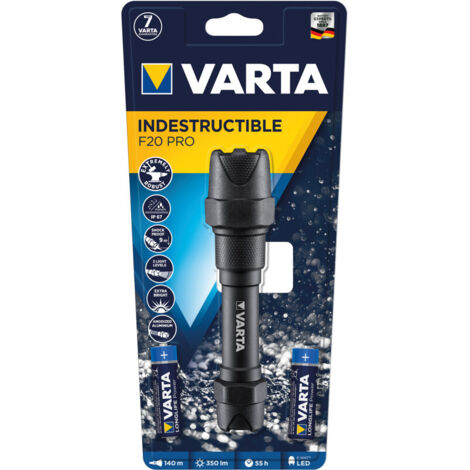 Varta Indestructible F20 Pro Negro Linterna de mano LED