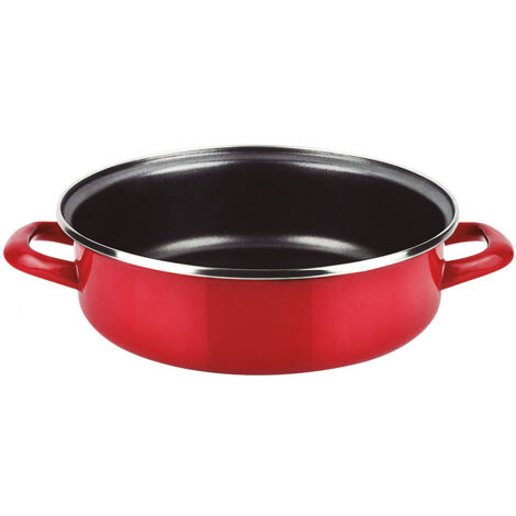 TARTERA OPTIMAX ROJA ACERO AISI 430 FAGOR Ø26x8cm (1/4)