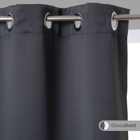 Juego de 2 cortinas blackout gris - 135x240 cm - Atmosphera créateur d'intérieur