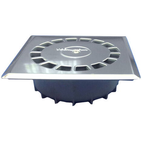 Sumidero Tecnoagua T-88 I PVC Acero Inoxidable 21,6 x 21,6 x 7 cm Ø 11 - 9 cm Vertical