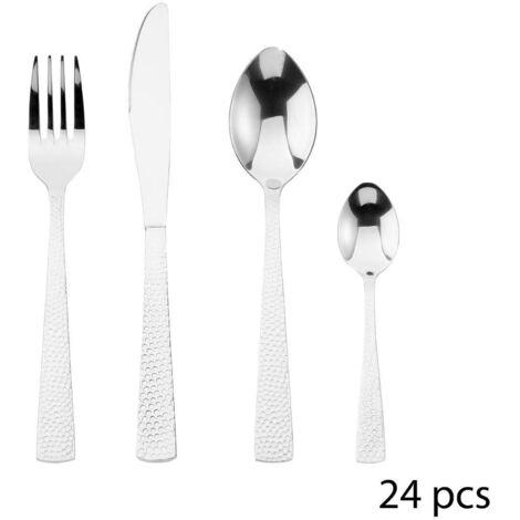 Secret de Gourmet - Cubertero de acero inoxidable oro 24 piezas
