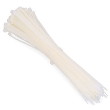 BRIDAS NATURAL 300x4,8mm (BOLSA 100 unid.) NYLON ALTA CALIDAD (1/3)