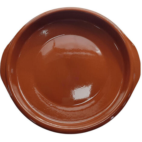 Cazuela clasica de barro con asas ø10 cm
