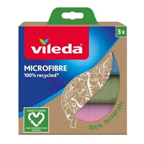 BAYETA MICROFIBRA 100% RECICLADA 3 UNID 168310 VILEDA