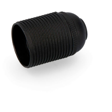 Portalamparas roscado e-27 negro homologado solera 6829crn (1/2)