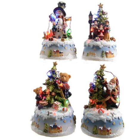 Figuras navideñas led 10x9x15,5cm 3xaa modelos surtidos