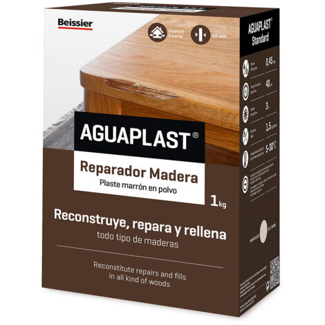 Reparador Madera Plaste En Polvo 1kg Grandes Espesores Marron Claro Beissier
