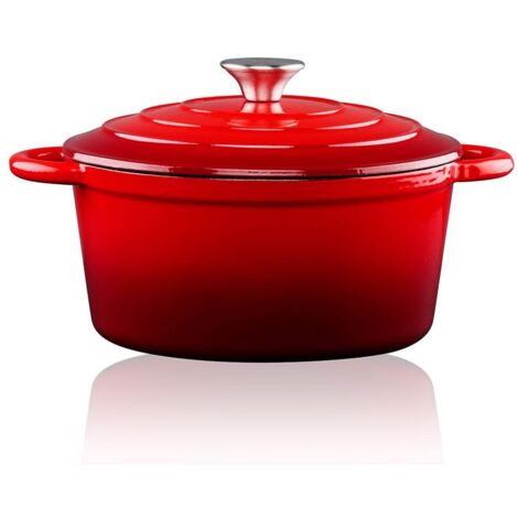 Cacerola de hierro fundido esmaltado color rojo 3,8 l, ø24 x 11,8 cm (1/3)