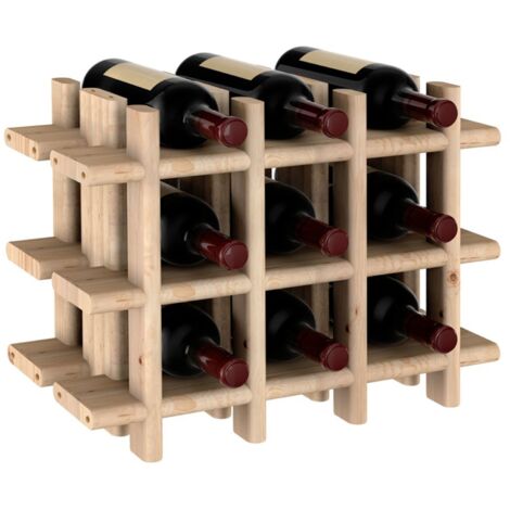BOTELLERO EVOLUTIVO RIOJA PARA 9 BOTELLAS PINO MACIZO 43x22x32,5cm ASTIGARRAGA