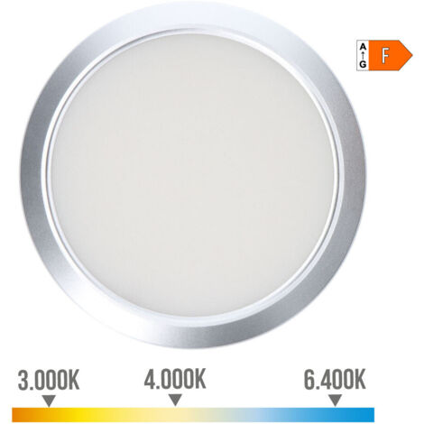 Downlight ajustable led superficie/empotrar 20w 2.050lm marco cromo.3 temperaturas de luz. edm (1/5)