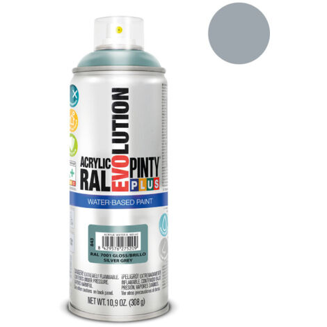 Pintura en spray pintyplus evolution water-based 520 cc ral 7001 gris plata (1/2)