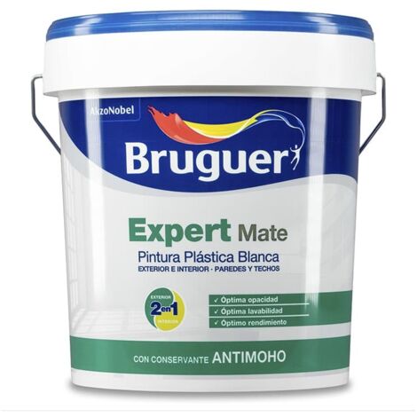 PINTURA PP MATE BLANCA EXPERT 15L PARA INTERIOR Y EXTERIOR 5208090 BRUGUER