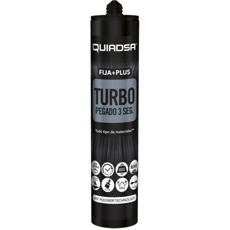 adhesivo turbo quiadsa marron 290ml fija+plus  3seg. 400kg/m2