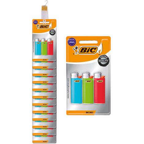 Encendedor mini j25 colores surtidos blíster 3 uds en tira de 12 uds (1/2)