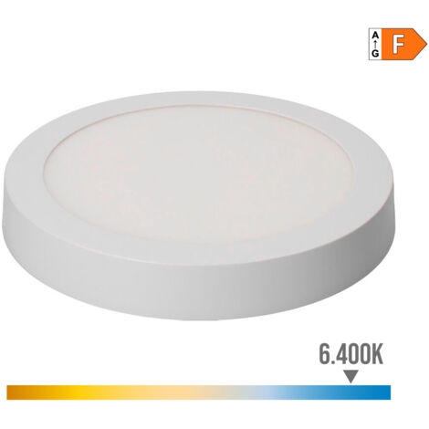 DOWNLIGHT LED SUPERFICIE REDONDO 20W 1500lm 6400K LUZ FRIA Ø22,5x4cm BLANCO EDM (1/8)