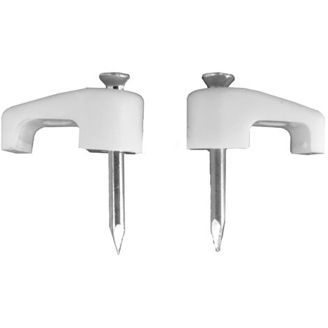 GRAPA BLANCA PAARA CABLE MANGUERA PLANA 2x1,5mm N°1 (CAJA 100 unit.)