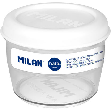 Fiambrera de tritán hermética redonda 0,5l nata® 624 blanco (1/2)