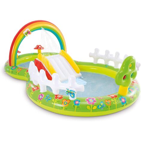 Piscina hinchable infantil con tobogán 290x180x104cm