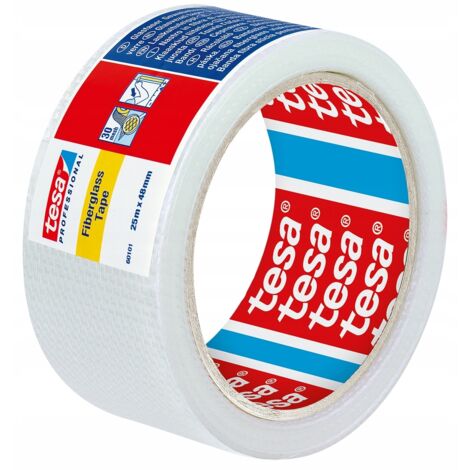 Cinta de fibra de vidrio para placas de yeso Tesa de 25 m x 48 mm (1/3)