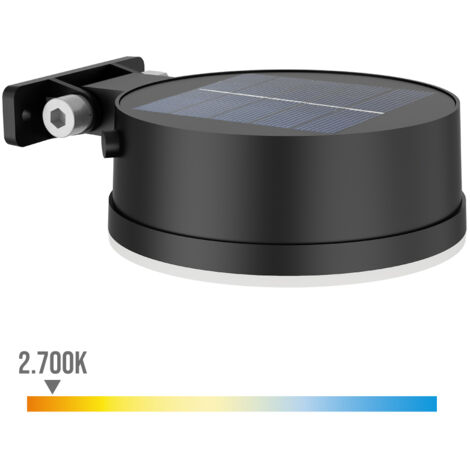 Aplique solar redondo, ip 44 1,5w, 200im 2700k, luz cálida, medidas: 11,2x4,6x14,1cm. philips