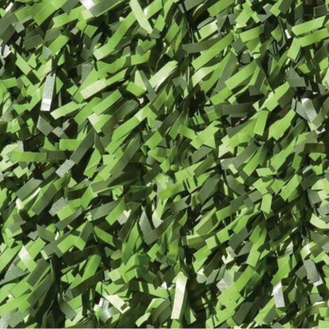 Seto artificial mixto. con laminas de pvc 1x3m color verde faura