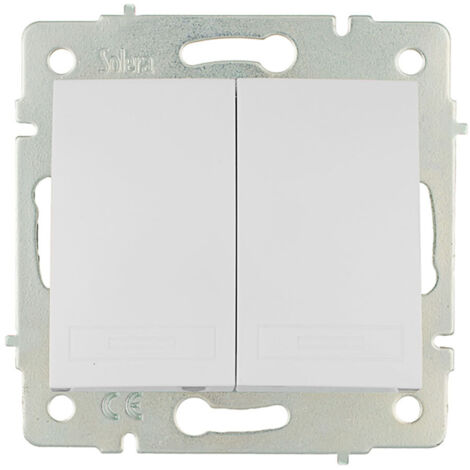 Doble conmutador/interruptor 10ax 250v serie europa solera erp12qc (1/2)