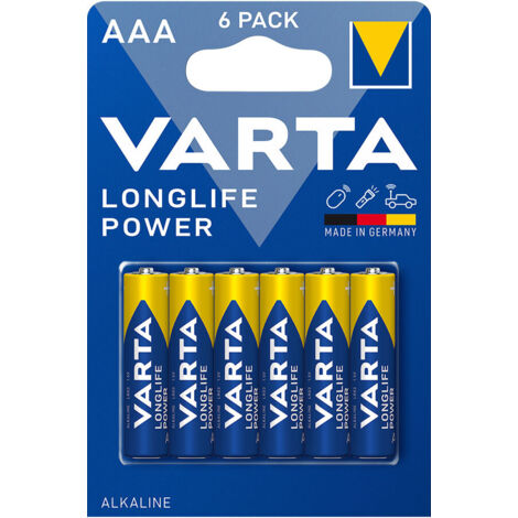 Pila alkalina longlife power aaa - lr-3 varta (blister 6 unid.)